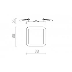 Redlux Hue SQ 9 DIMM Recessed LED luminaire