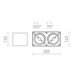 Redlux JAMES II DIMM Lampa sufitowa LED