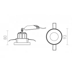 REDLUX SHARM BASE PLUS Ceiling light LED