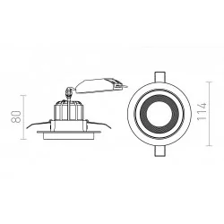 REDLUX SHARM R I Recessed LED luminaire