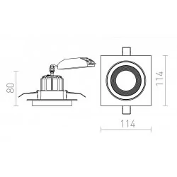 REDLUX SHARM SQ I Recessed LED luminaire