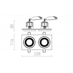 REDLUX SHARM SQ II Recessed LED luminaire