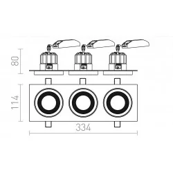 REDLUX SHARM SQ III Oprawa wpuszczana LED