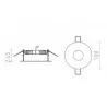 REDLUX Spray 9, 11 Recessed LED white, black luminaire