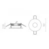 REDLUX Spray 9, 11 Recessed LED white, black luminaire