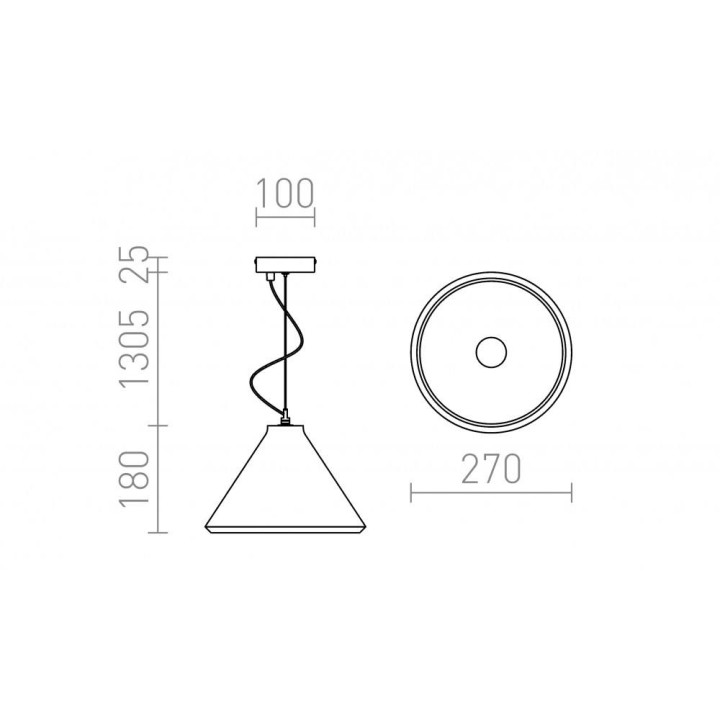 Redlux Radical  Hanging lamp E27