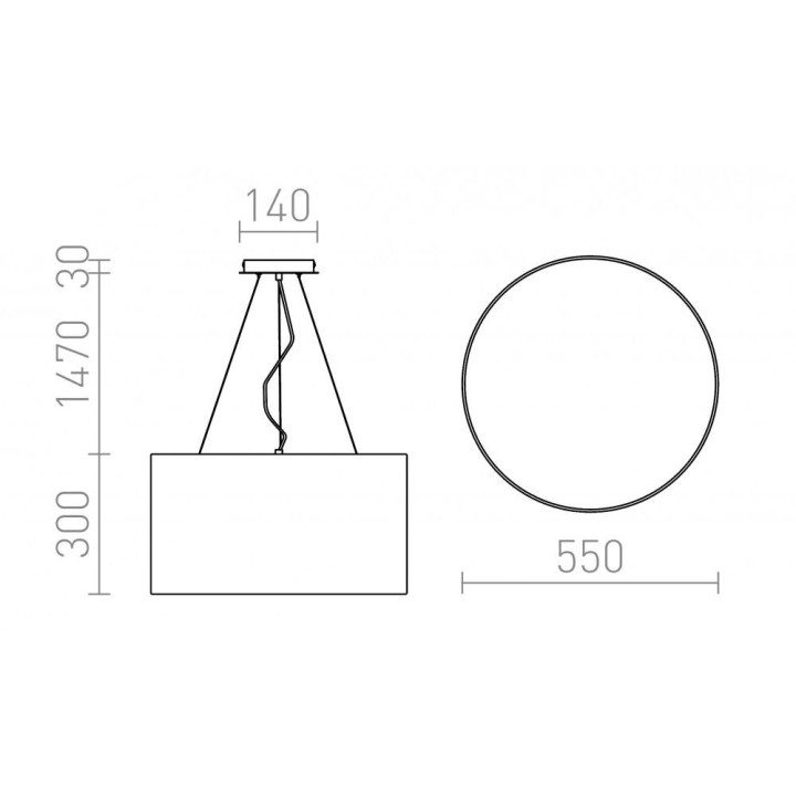 Redlux Lalo 40, 55 Lampa wisząca E27