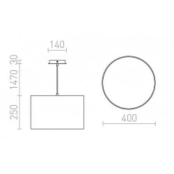 Redlux Lalo 40, 55 Lampa wisząca E27