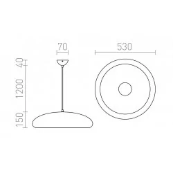 Redlux Roze 40, 53 Hanging lamp E27