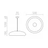 Redlux Roze 40, 53 Hanging lamp E27