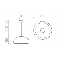Redlux Roze 40, 53 Hanging lamp E27
