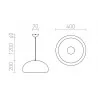 Redlux Roze 40, 53 Hanging lamp E27
