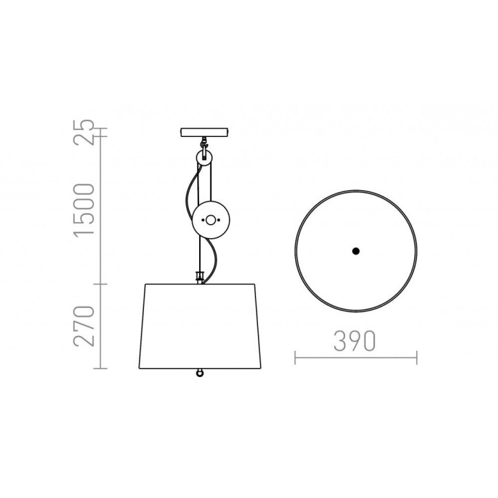 Redlux Levita Hanging lamp E27