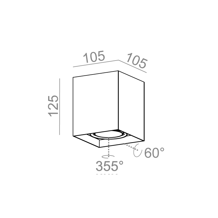 AQFORM SQUARES next 50x1 LED natynkowy 46968
