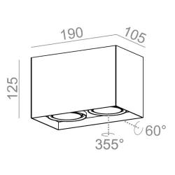 AQFORM SQUARES next 50x2 LED natynkowy 46969