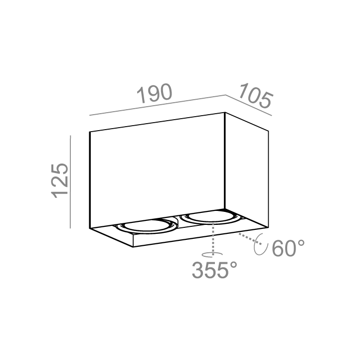 AQFORM SQUARES next 50x2 LED natynkowy 46969