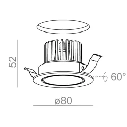 AQFORM RING next 50 LED recessed 37982