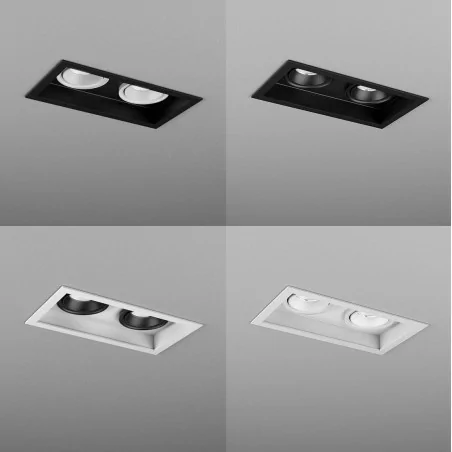 AQFORM SQUARES next 50x2 LED recessed 37980