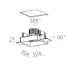 AQFORM SQUARES next 50x1 LED trimless recessed 37990