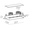 AQFORM SQUARES next 50x2 LED trimless recessed 37991