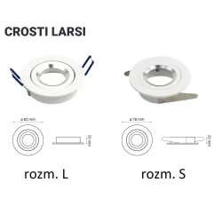 OXYLED CROSTI LARSI GU10 230V recessed lamp