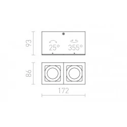 Redlux BERIT II Ceiling lamp GU10