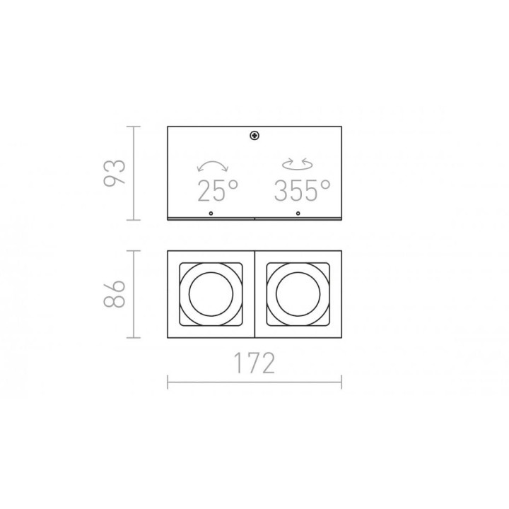 Redlux BERIT II Ceiling lamp GU10