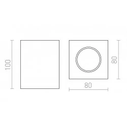 Redlux Jack SQ 10 Oprawa sufitowa GU10