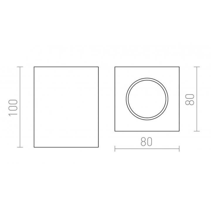 Redlux Jack SQ 10 Oprawa sufitowa GU10