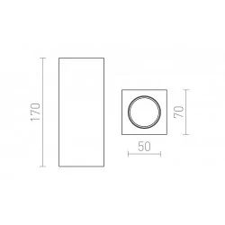 Redlux Jack SQ 10 Oprawa sufitowa GU10