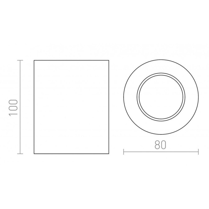Redlux Jack SQ S 17 Oprawa sufitowa GU10