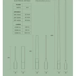 BPM SUBLIM 20206 pendant lamp LED 9W 27cm, 40cm, 100cm