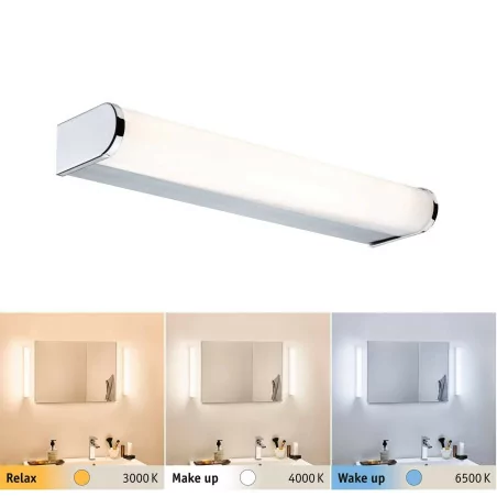 PAULMANN HomeSpa LED ARNEB wall lamp IP44 chrom 6,5W 2700K-6500K PAULMANN HomeSpa LED ARNEB wall lamp IP44 chrom 6,5W 2700K-6500K