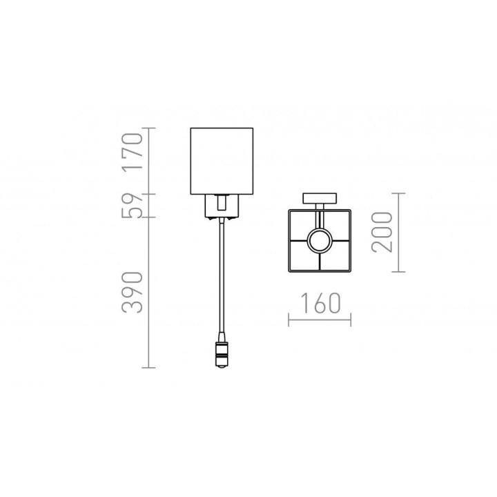 REDLUX Taina Wall lamp E27 LED + LED spotlight