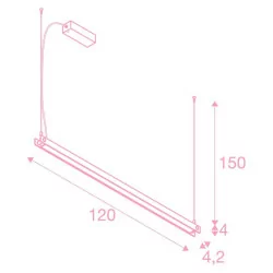 SLV NOYA PD PHASE 100353 lampa wisząca LED 120cm