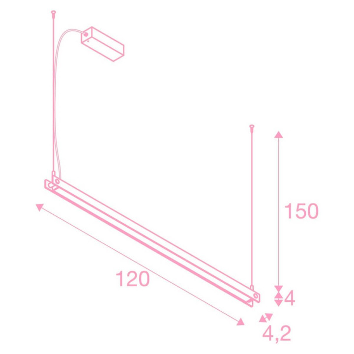 SLV NOYA PD PHASE 100353 lampa wisząca LED 120cm