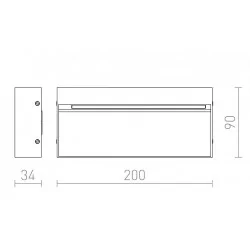 REDLUX Aqila RC Wall mounted LED luminaire