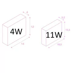 SLV QUAD FRAME 100346 kinkiet LED biały 2700K/3000K