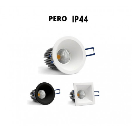 OXYLED PERO bathroom IP44 recessed LED white, black round, square
