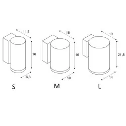 SLV ENOLA round S, M, L kinkiet zewnętrzny IP65