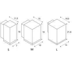 SLV ENOLA Square S, M, L kinkiet zewnętrzny IP65