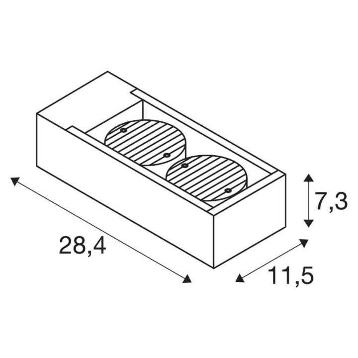 SLV ESKINA frame podw&oacute;jna 1004748 kinkiet LED IP65