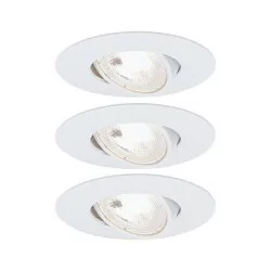 LED recessed lamp set of 3 swivel 3x5W 3000K White adjustable 230V