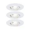 LED recessed lamp set of 3 swivel 3x5W 3000K White adjustable 230V