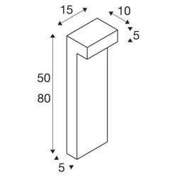 SLV L-LINE OUT 50/80 pole 1003537/8 outdoor lamp LED