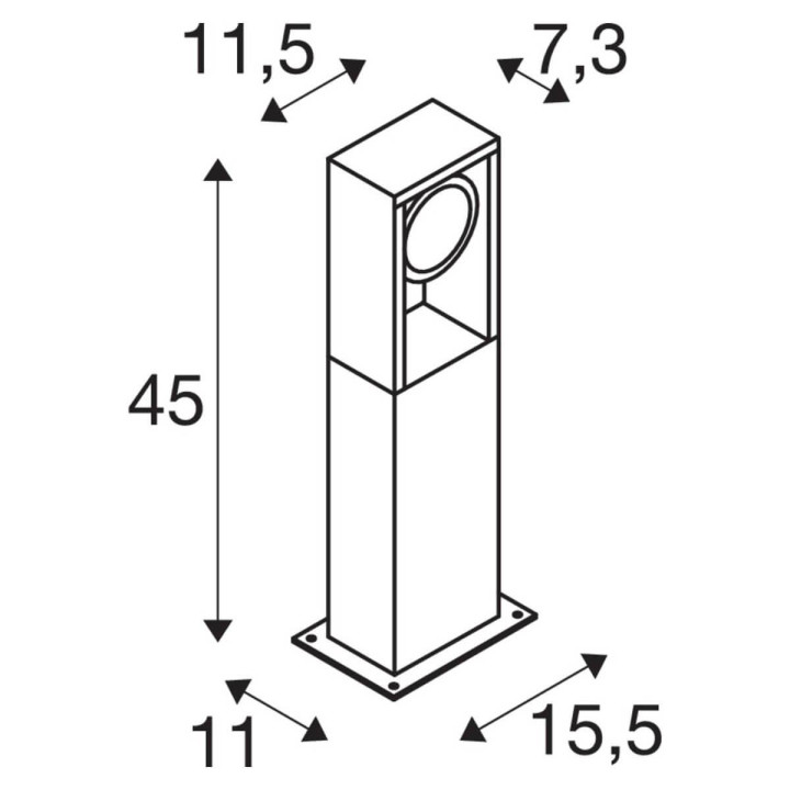 SLV ESKINA FRAME 45/75 pole 10047 Outdoor LED lamp IP65