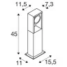 SLV ESKINA frame 45/75 pole 10047 lampa ogrodowa LED IP65