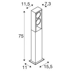 SLV ESKINA FRAME 75 double 1004751 Outdoor LED lamp IP65