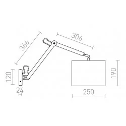 REDLUX MADISON Lampa ścienna E27