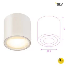 SLV OCULUS CL 1004666/7 lampa sufitowa LED biała, czarna tuba